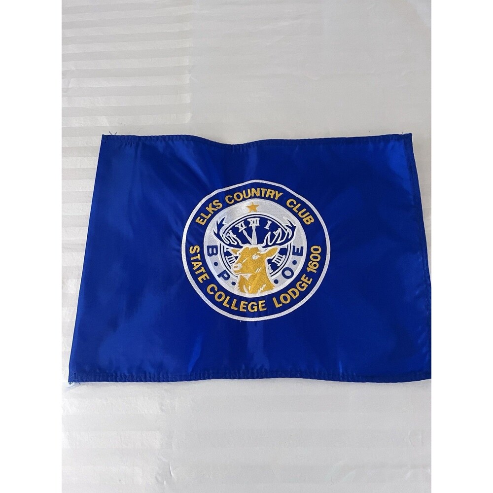 State College Elks Country Club Golf Pin Flag Lodge 1600 PA Penn State VTG Rare